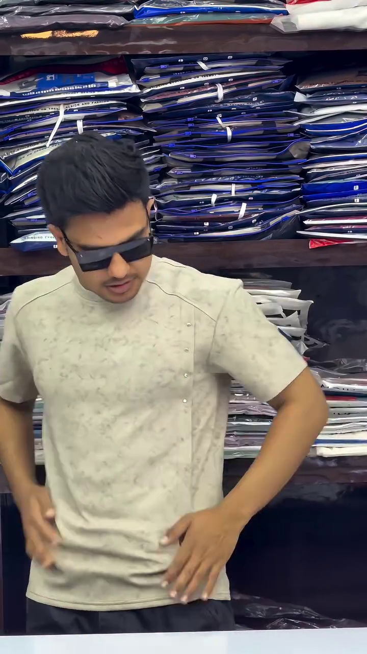 Dark Beige Tie Dye Print T-Shirt