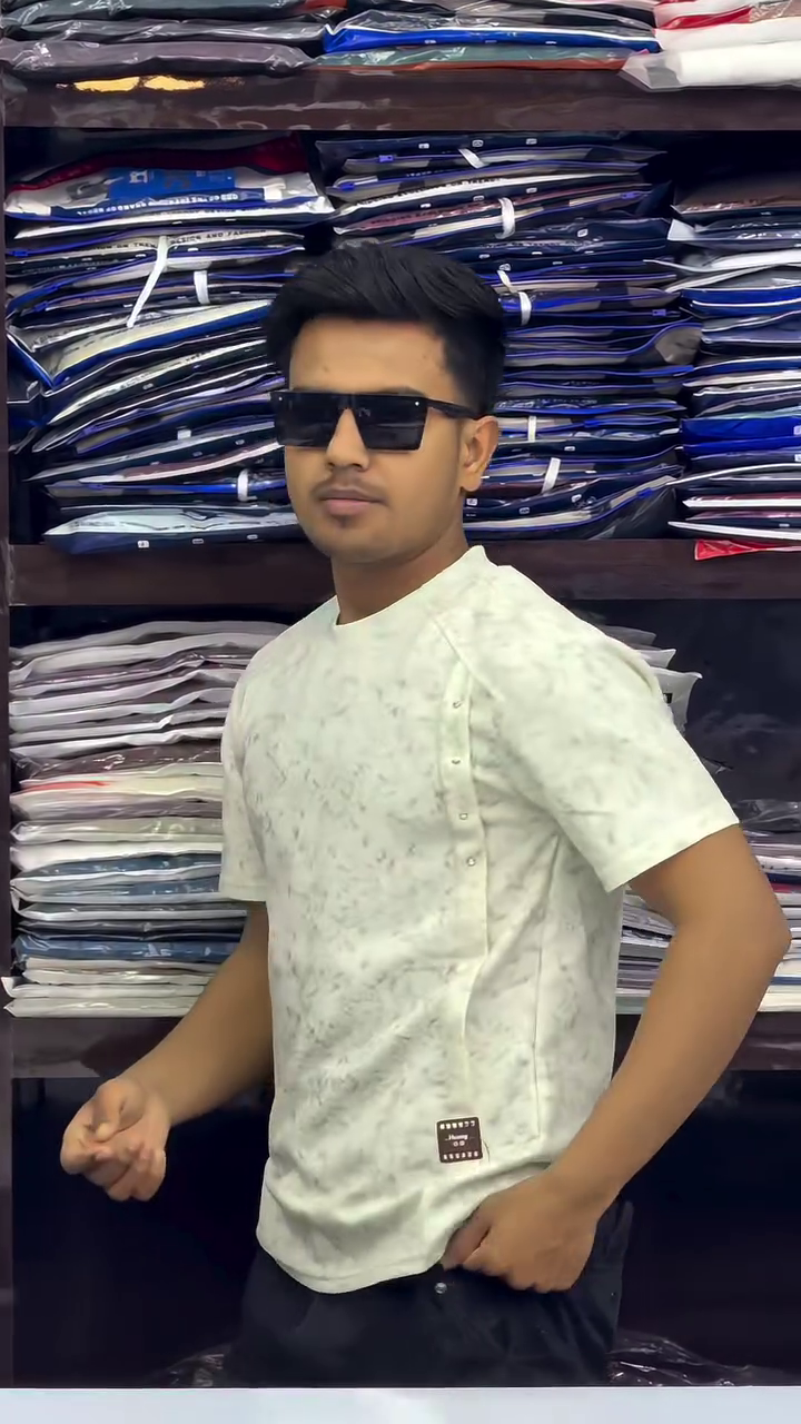 Dark Beige Tie Dye Print T-Shirt - Image 4