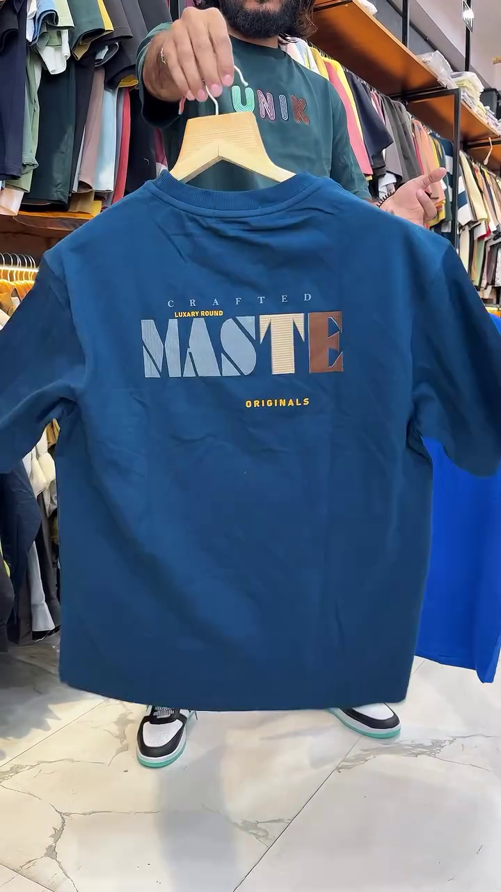 Khaki Placement Print Oversized Loose Fit T-Shirt - Image 16