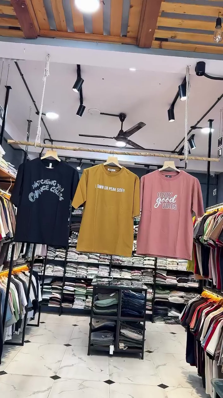 Khaki Placement Print Oversized Loose Fit T-Shirt - Image 8