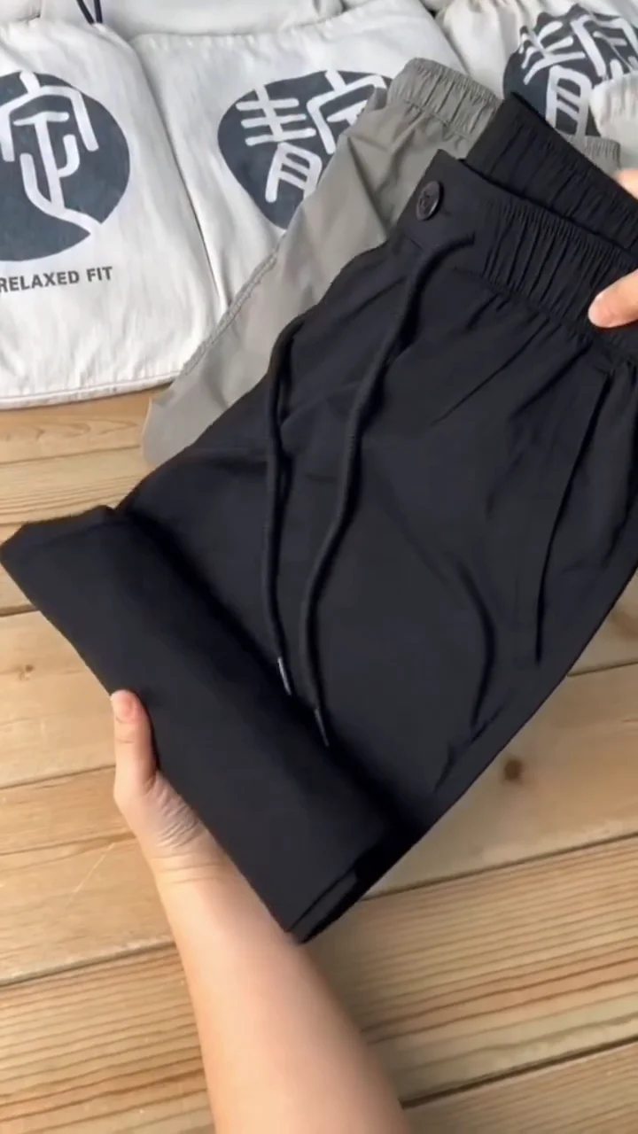 Men’s Black Elastic Waist Smart Casual Stretch Trousers - Image 9