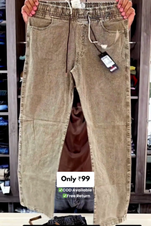 Men’s Beige Stretchable Jeans
