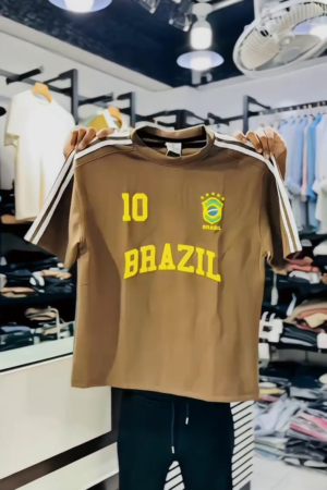 Men’s Number Printed Down Shoulder T-Shirts