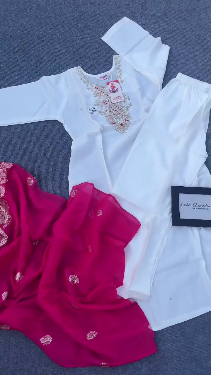 Women's Embroidered Kurti with Pant Set