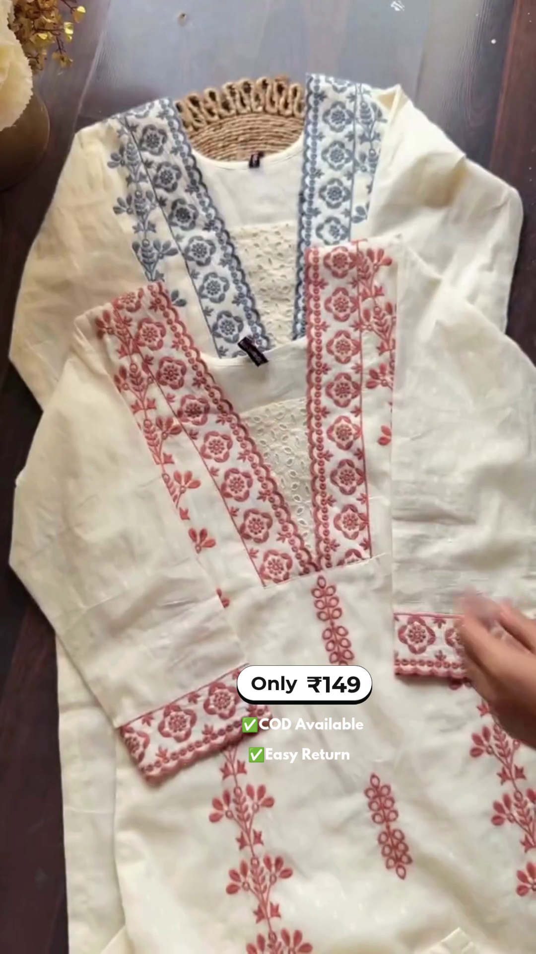 Women's Chikankari Kurti with Embroidery Work