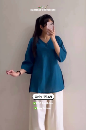 Women's Short Kurti with Palazzo Set