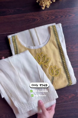 Elegant Women's Long Kurti with Designer Work