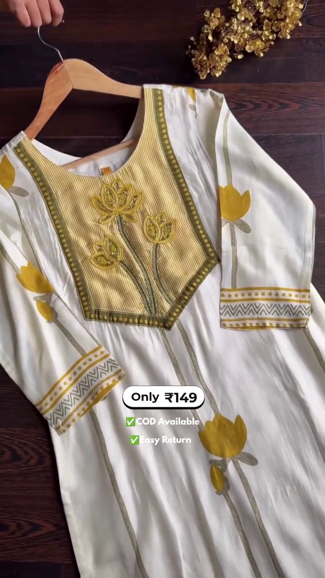 Elegant Women's Long Kurti with Designer Work - Image 6