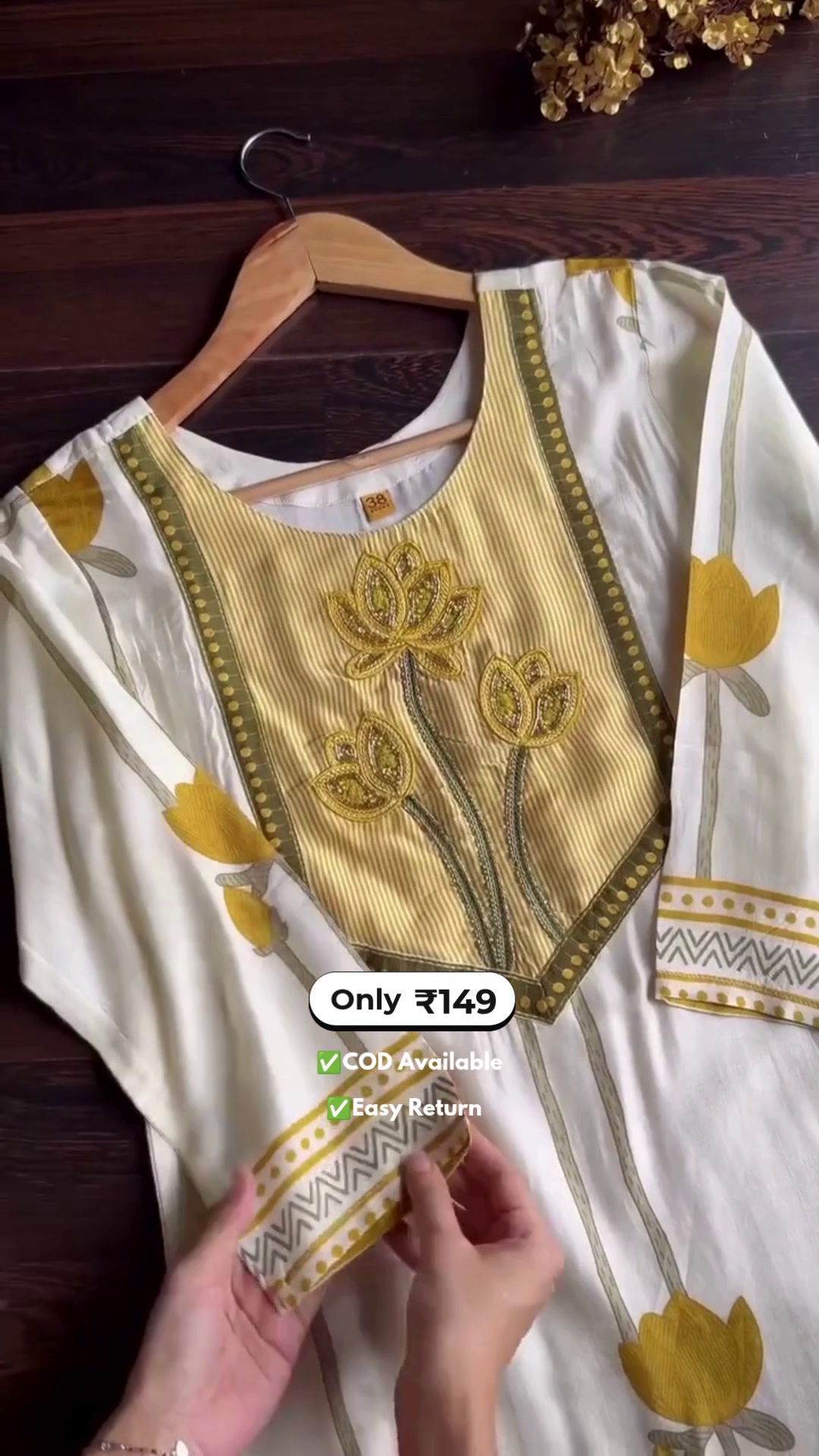 Elegant Women's Long Kurti with Designer Work - Image 5