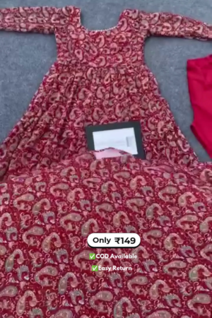 Elegant Women’s Maroon Anarkali Suit