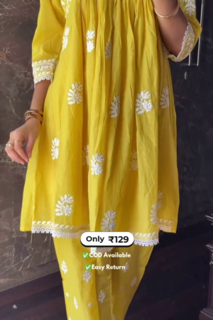 Women’s Yellow Chikankari Suit