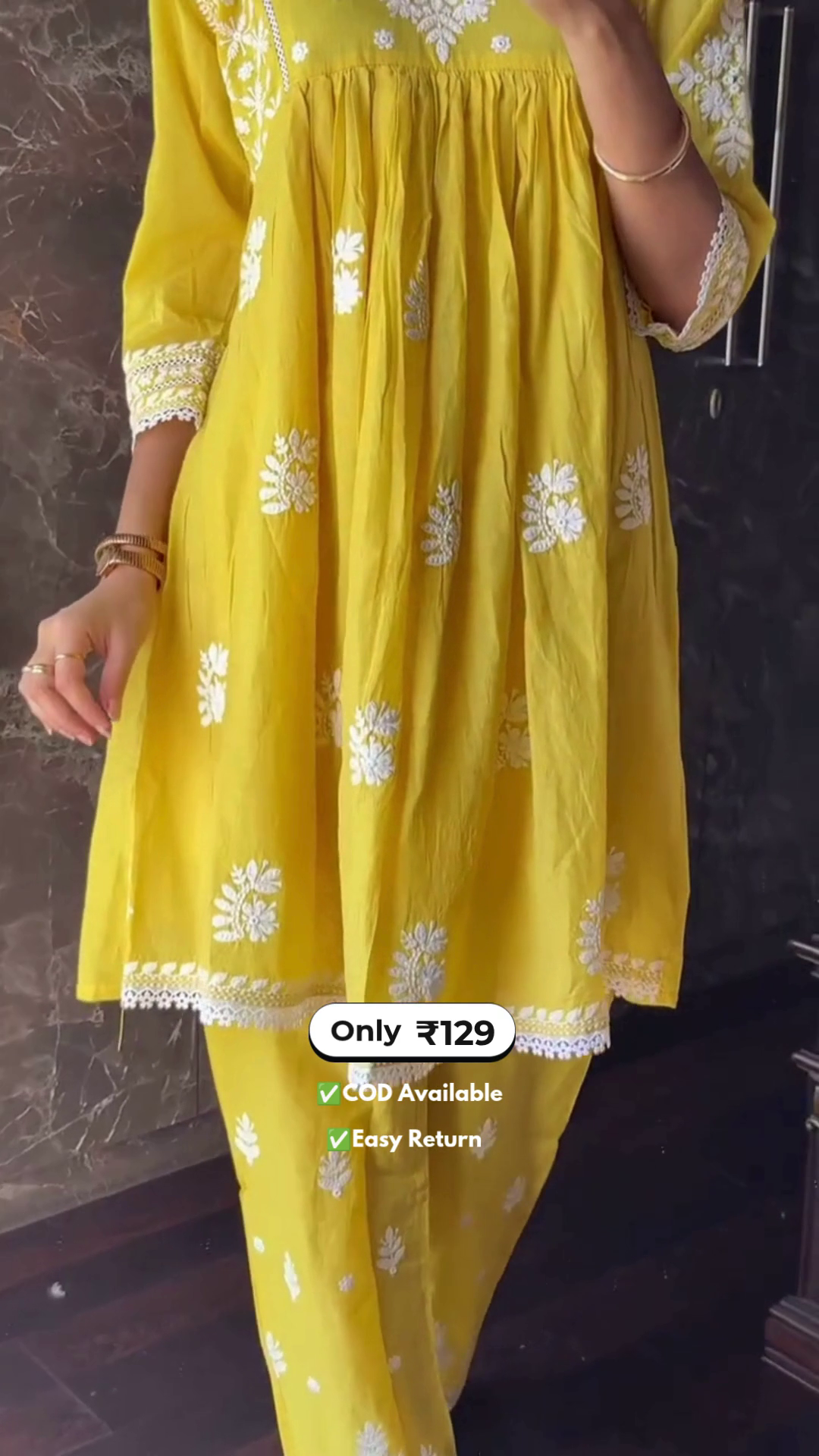 Women’s Yellow Chikankari Suit