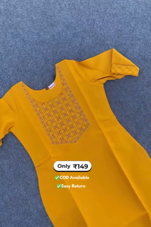 Women's Haldi Yellow Dress Suit with Contrast Dupatta