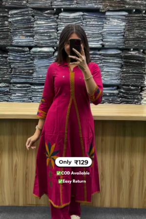 Women’s Half Sleeve Kurta Set