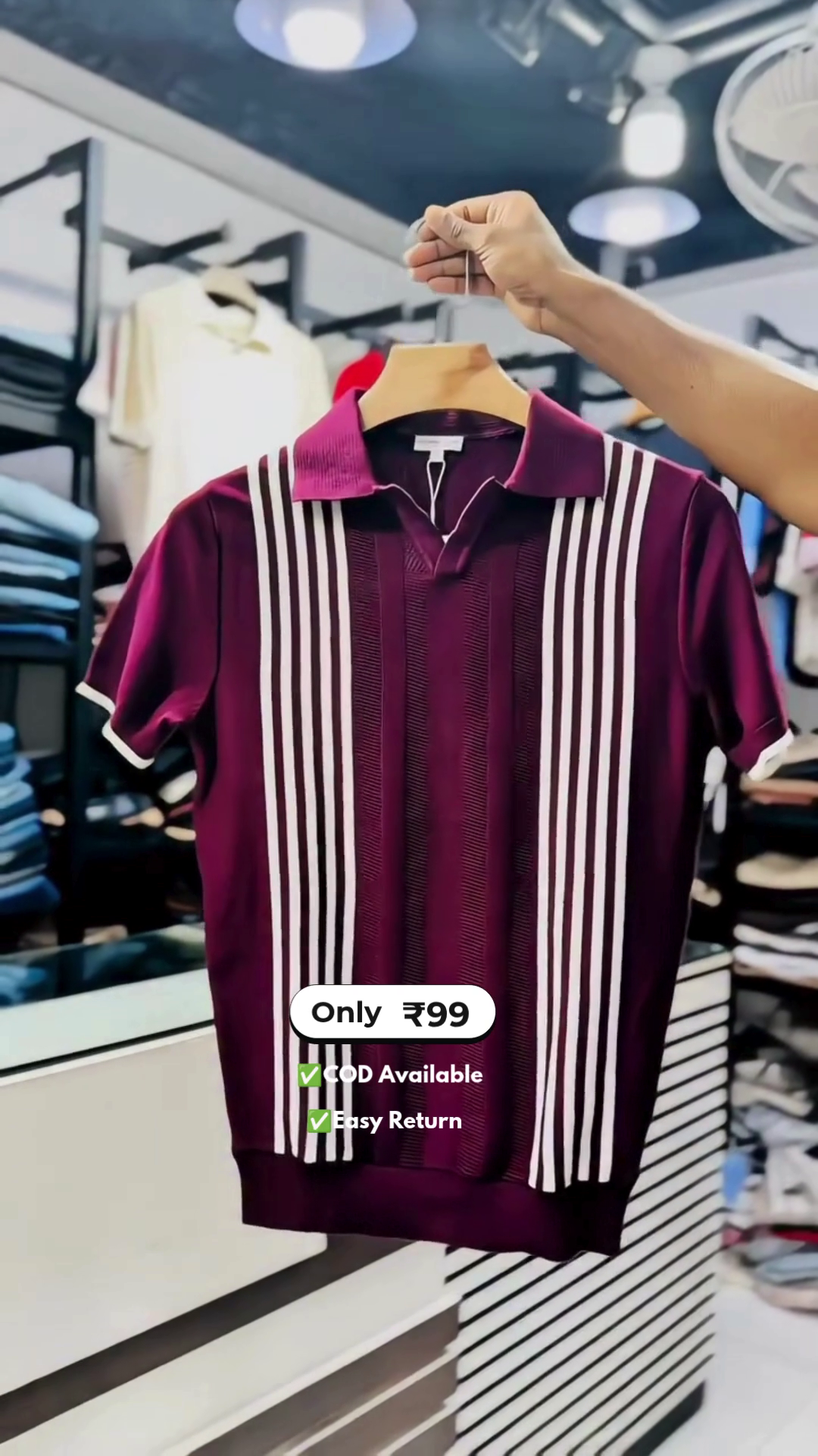 Men's Striped Half Sleeve T-Shirt